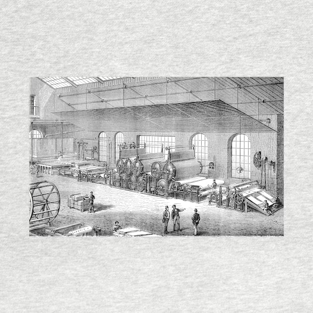 19th Century paper factory, illustration (C037/9377) by SciencePhoto